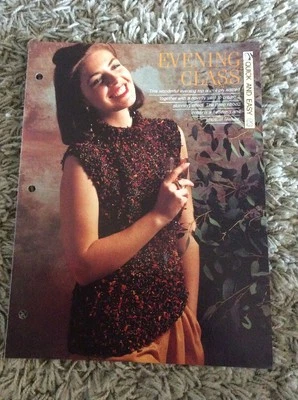 VINTAGE CREATIVE NEEDLES PATTERN - EVENING CLASS 4PLY KNITTING PATTERN - Image 1 of 3