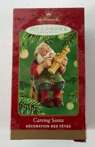 Vtg 2001 Hallmark Ornament Carving Santa - Picture 1 of 6