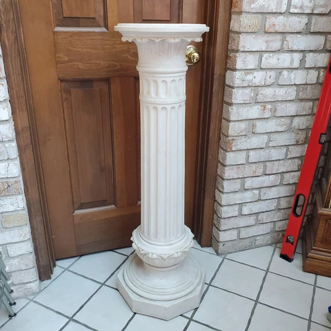 Faux Marble Pillar Pedestal Plant Stand Victorian Style Column Cover