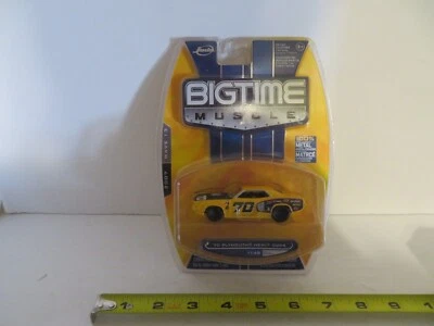 Jada Toys Bigtime Muscle 1970 年普利茅斯 Hemi Cuda 黄色 1: 64 比例 2007 年全新带包装 — 第 1/3 张图片