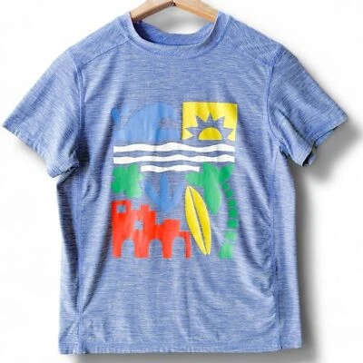 Camiseta Hanna Andersson UV 50+ UPF Azul Playa Niños 140 EE. UU. 10 Gráfico Natación Foto 1 de 4