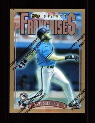 1996 TOPPS FINEST #309 GARY SHEFFIELD FRANCHISES REFRACTOR WITH COATING  - Image 1 of 2