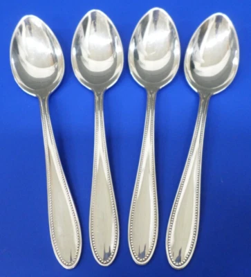 4 - WMF Patent 90 PEARL Glossy Beaded Silverplate 5 3/8" FIVE O'CLOCK TEASPOONS - Image 1 of 4
