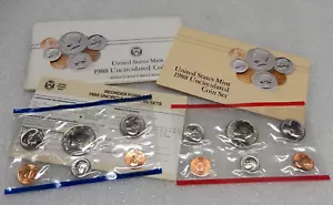 1988 P & D UNCIRCULATED U.S. Mint Coin Set with Original Government Packaging - Picture 1 of 3