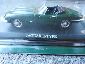 1:43 Jaguar E Type 1961 1968 Convertible Green Classic Diecast Scale Model Car - Picture 1 of 6