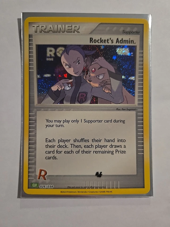 Rocket's Admin. (CLV) 026/034 Trading Card Game Classic Holo - Image 1 of 1