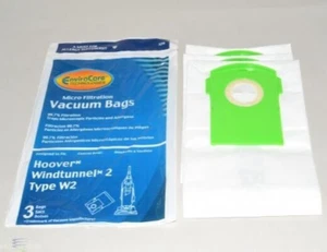 PAPER BAGS-HOOVER,W2,3PK,MICRO,WINDTUNNEL 2,UPRIGHT - Picture 1 of 3