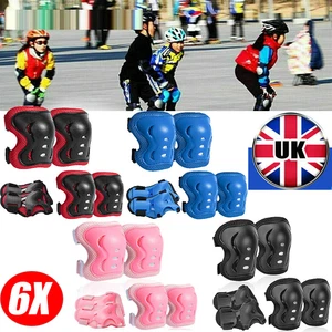 6X Child's Pad Set Elbow Wrist and Knee Pads For Kids Skate Cycling Bike Safety~ - Picture 1 of 16