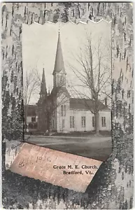 Grace M.E. Kirche, Bradford, Vermont Orange County 1908 alte Postkarte - Bild 1 von 2