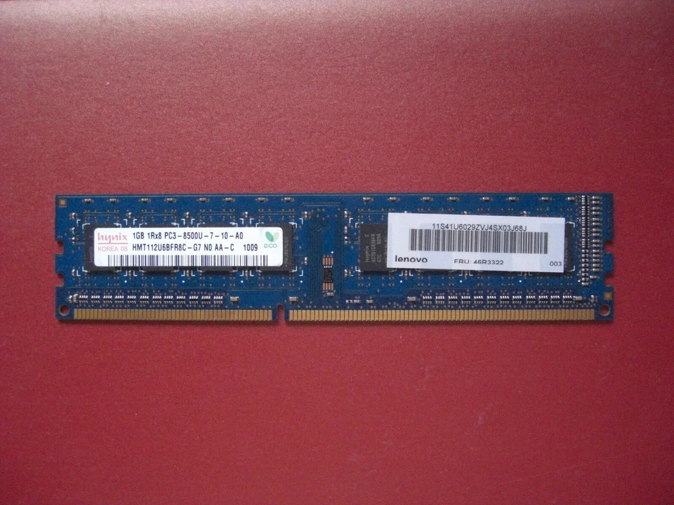 UNA RAM HYNIX da 1GB 1Rx8 PC2-8500U 7-10-A0     1009 - Immagine 1 di 1