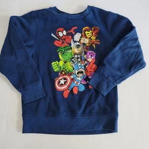 Marvel Sz Youth M Blue Avenger Graphic Sweatshirt - Picture 1 of 7