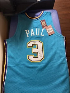 Chris Paul Autographed Hornets Mitchell & Ness Swingman Jersey Beckett COA Blue - Picture 1 of 5