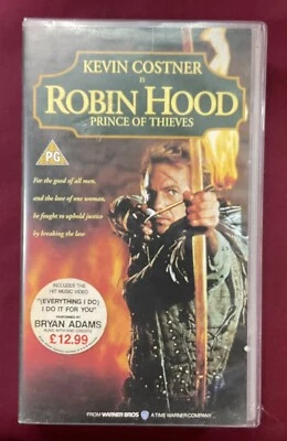 Robin Hood Prince of Thieves, with Kevin Costner, VHS Video - Image 1 of 3