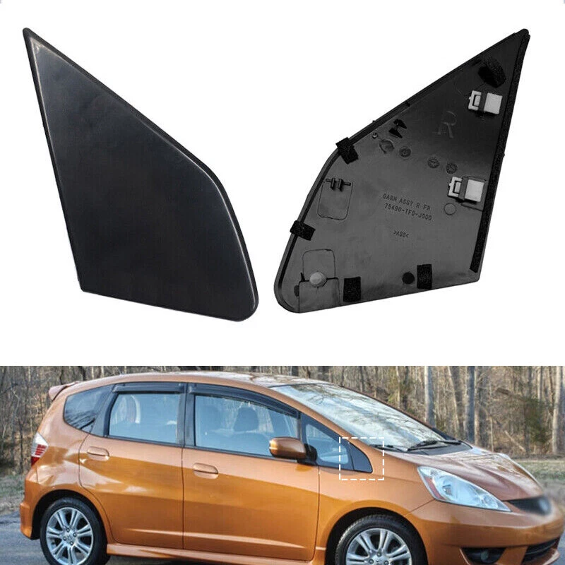 2 pcs Front Door Garnish Window Glass Plate Trim Cap  For Honda Fit 2009-2013 - Image 1 of 4