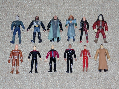 1990s Playmates Star Trek Lot of 12 Figures Picard Sisko Worf Major Kira More Cover
