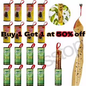 16Roll Sticky Fly Strips Paper Insect Bug Catcher Fly Killer Tape Indoor&Outdoor - Picture 1 of 10