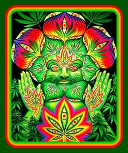 4" Green Bud Man vinyl sticker. 420 weed, marijuana decal 4 car, laptop, bong. - Picture 1 of 2