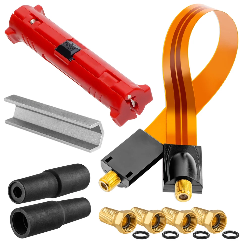 HB-DIGITAL Paso de ventana cable de antena satélite cable plano enchufe boquilla de goma pelador