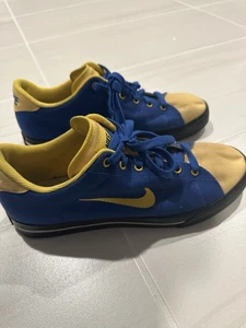 Nike classic Men's Low Top Sneakers Size 11 Canvas Yellow Blue 433593-993 - Picture 1 of 6
