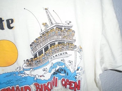 Camiseta de concurso de bikini vintage años 80 Ocean City Maryland grande Foto 1 de 4