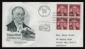 #1138 4c Ephraim McDowell, Artmaster to Australia FDC **CUALQUIER 5 = ENVÍO GRATUITO** - Imagen 1 de 1