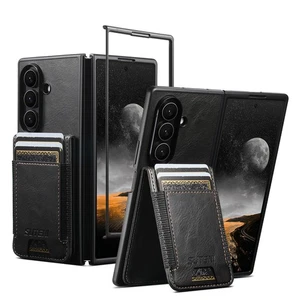 Tragbare Litschi Muster Leder Karten Halter Hülle für Samsung Galaxy Z Fold 7 - Bild 1 von 13