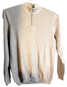 Eddie Bauer 1/4 zip XLT tan sweater men's preowned - Picture 1 of 5