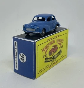 Matchbox Lesney Phantom 46 Custom Morris Minor In Rare Blue Nice Repro Box. - Picture 1 of 6