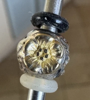 🌼 Trollbeads Blumen TAGBE-00110 750 Gold & Silber • Retired • selten • 🌸 - Bild 1 von 4