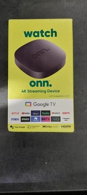 Open Box Onn Google TV 4K UHD Streaming Device with Voice Remote Control &HDMI - Image 1 of 4