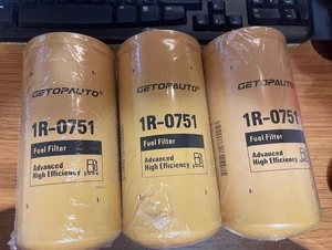 (3 piezas) Filtro de combustible 1R-0751 para Caterpillar, marca Getopauto, alta eficiencia - Imagen 1 de 2