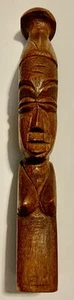 VINTAGE RARE HAND CARVED ASIAN WOODEN WOMAN STATUE FIGURE - Picture 1 of 4