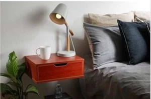 EOJO Floating Shelf with Drawer - Floating Nightstand with Drawer Wall Mount - Picture 1 of 2