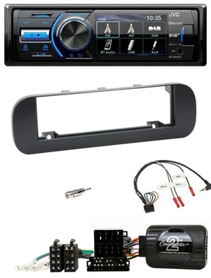 JVC Bluetooth Lenkrad USB DAB Autoradio für Fiat Panda 2012-2020 schwarz - Bild 1 von 4