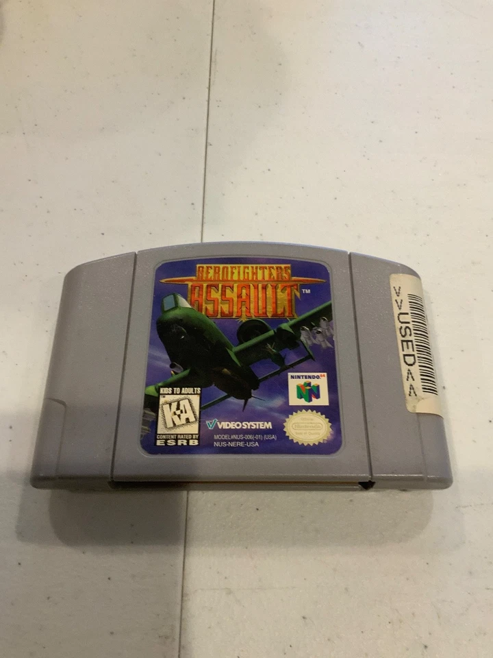 Nintendo 64 N64 Aero Fighters Assault Video Game Cartridge Only Free Shipping - Image 1 of 3