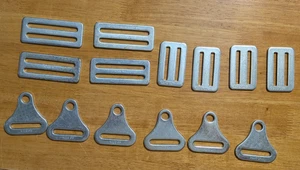 8 Bar Slide Adjusters & 6 Bolt on End Seat Belt Mounting Hardware - Bild 1 von 6