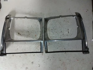 1984-1990 Cherokee XJ Headlight Headlamp Bezel Chrome Set Lot Plastic OEM - Picture 1 of 22