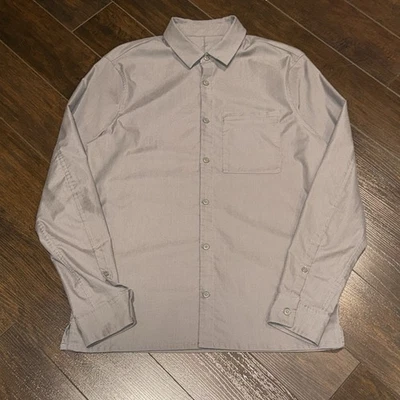 Lululemon Masons Peak Flannel Button Up Collared Shirt Men’s Size M GRSG Grey - Image 1 of 4