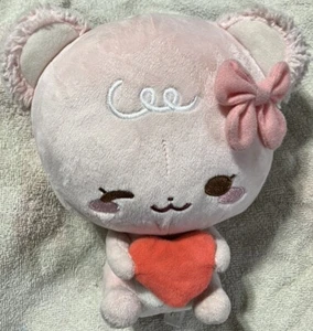 🍭 SugarCubs Pink Latte Heart Mini Plush 7.5” Sugar Cubs Fukuya GuC A1 - Picture 1 of 5