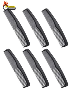 7 Inch Classic Black Plastic Hair Comb Pocket Men’S Beard Mustache Comb Bulk for - Picture 1 of 12