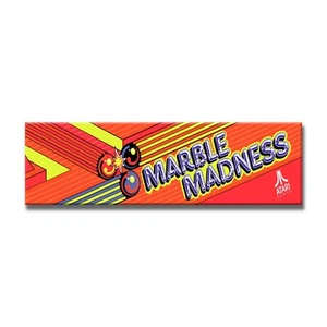 Marble Madness Premium Arcade Marquee Restoration Backlit Sign Insert - Picture 1 of 1