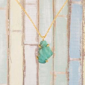 Collar de Cristal Turquesa Crudo Cumpleaños Sagitario Diciembre Zodiaco Piedra de Nacimiento - Imagen 1 de 9