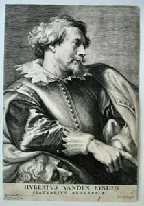 Radierung Portrait Hubert Van Den Eynde Van Dyck 1635 - Bild 1 von 7
