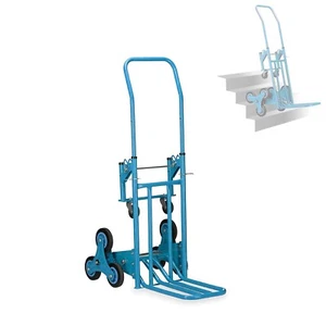 CARRELLO SALI SCALE 8 RUOTE PORTAPACCHI MAX 200KG PIEGHEVOLE MANUALE WORK - Foto 1 di 6