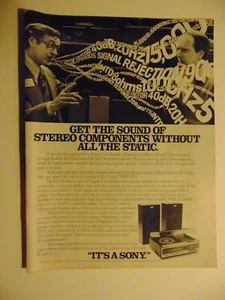 SONY HMK-419 1978 Giradischi Ricevitore Cassette Pubblicità Stampa Vintage - Foto 1 di 1