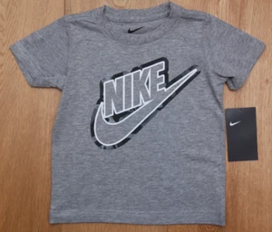 Nike Toddler Boy T-Shirt ~ Gray, White & Black ~ - Picture 1 of 2