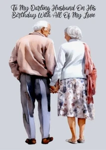 NEW To My Darling Husband On His Birthday A5 Card for Him Husband Male Love - Picture 1 of 5