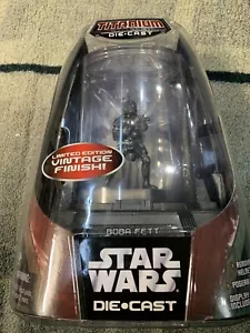Figura Boba Fett fundida a presión de Star Wars edición titanio acabado vintage - Imagen 1 de 3