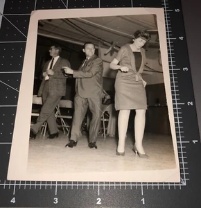 Unusual Man Women DANCING Dance Floor Odd Titusville FL Vintage Snapshot PHOTO - Picture 1 of 3