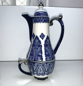 Juego de té apilable Bombay azul y blanco para uno - Imagen 1 de 14